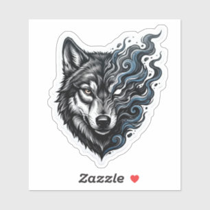 Mystical Spirit Wolf Smoke Art Biker Vinyl