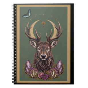 Mystical Stag - Botanical & Celestial Notebook