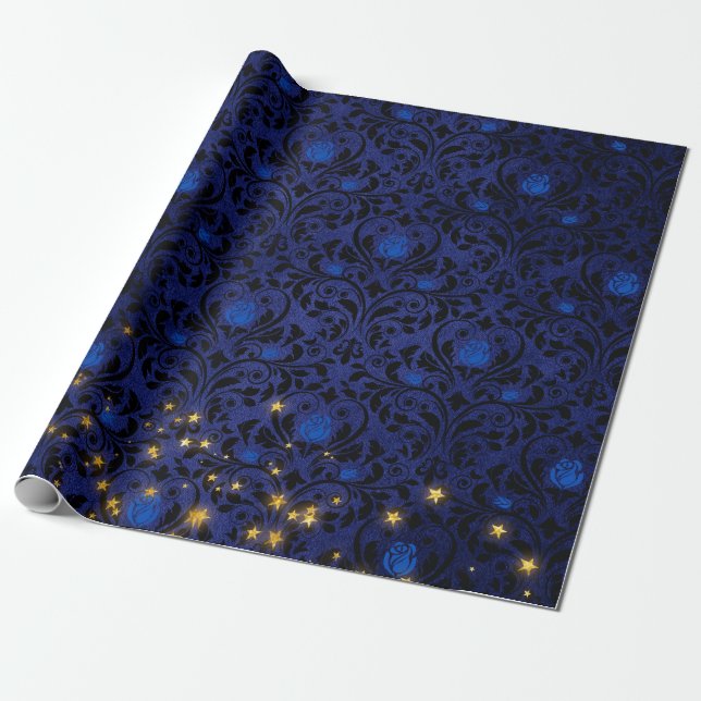 Mystical Stars Wrapping Paper (Unrolled)