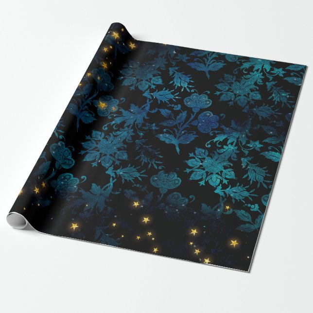 Mystical Stars Wrapping Paper (Unrolled)