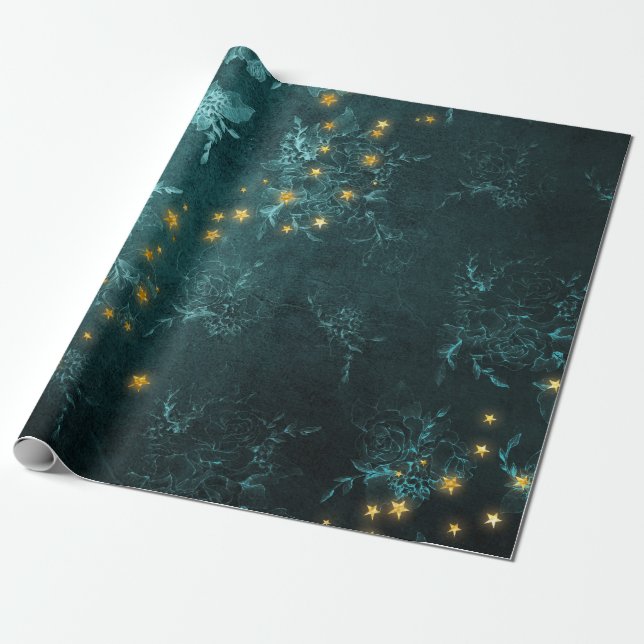 Mystical Stars Wrapping Paper (Unrolled)