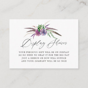 Mystical Succulents Bridal Shower Display Shower Enclosure Card