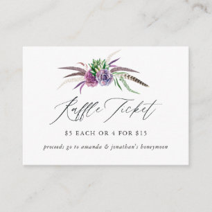Mystical Succulents Bridal Shower Raffle Ticket Enclosure Card