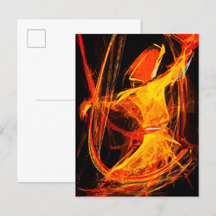Mystical Sufi Whirling Dervish – Abstract Art Postcard