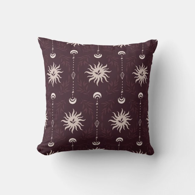 Mystical Sun and Moon Pattern Cushion (Front)