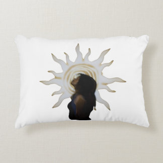 Mystical Sun Silhouette Celestial Artistic Decorative Cushion
