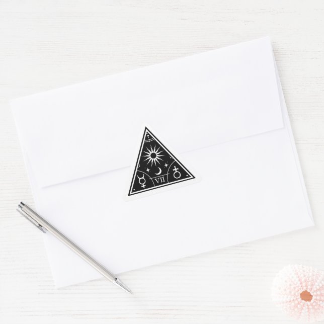 Mystical symbols triangle sticker (Envelope)