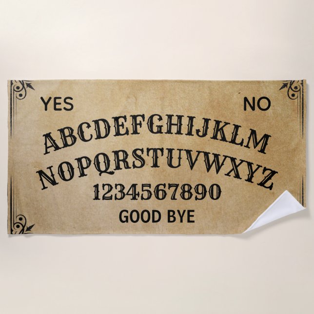 Mystical Talking Spirit Board Beach Towel (Front)