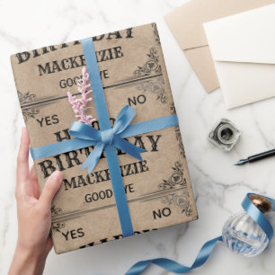 Mystical Talking Spirit Board Custom Name Wrapping Paper