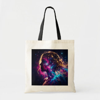 Mystical Tarot Card Cosmic Moon Lady Tote Bag