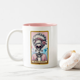 Mystical Tarot Card The Cool Grandma Cute Two-Tone Coffee Mug