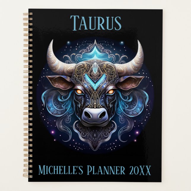 Mystical Taurus Zodiac Artwork  Planner (Front)