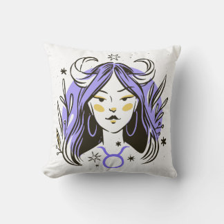 Mystical Taurus Zodiac Cushion