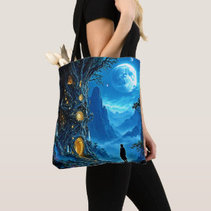 Mystical Tree Home Dreamscape Tote Bag