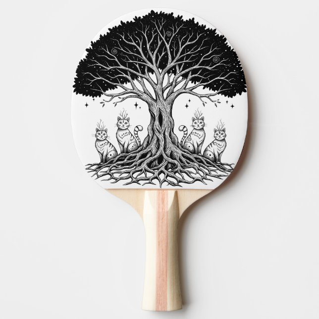 mystical tree of life  ping pong paddle (Front)