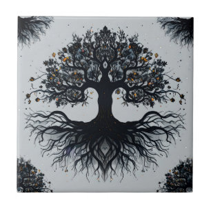 Mystical Tree of Life Tile Art
