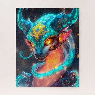 Mystical Turquoise Ethereal Creature  Jigsaw Puzzle