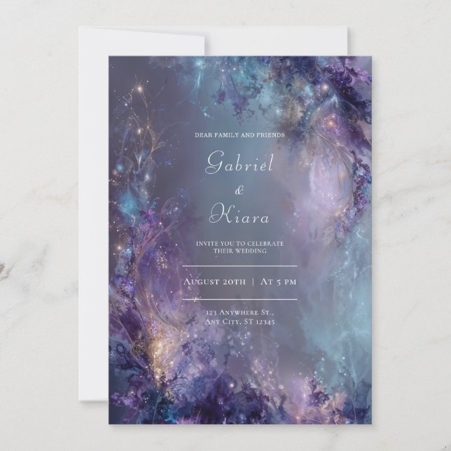 Mystical Twilight Wedding Invitation (Front)