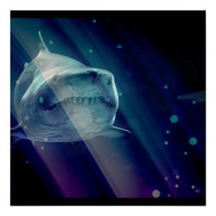 Mystical Underwater Shark Poster