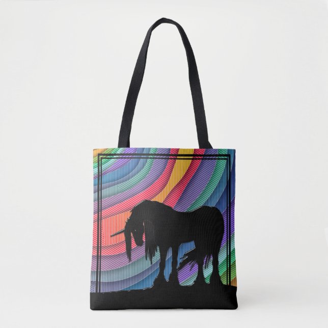 Mystical Unicorn (colourful pastel pattern) Tote Bag (Front)