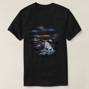 Mystical Unicorn Mountain - Fantasy Airbrush T-Shirt