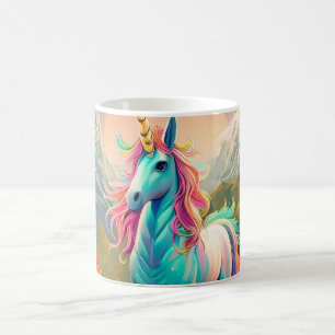 Mystical Unicorn Mug Fantasy Horse & Rainbow Hai