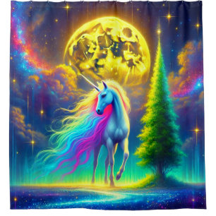 Mystical Unicorn Shower Curtain