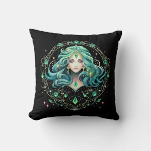 Mystical Virgo Zodiac Artwork  Cushion