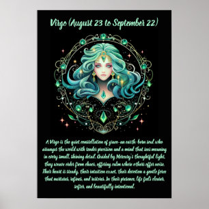 Mystical Virgo Zodiac Poster