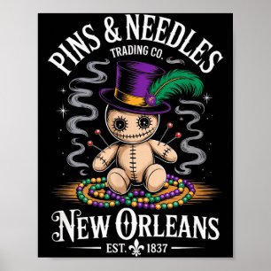 Mystical Voodoo Doll New Orleans Ns And Needles Ar Poster