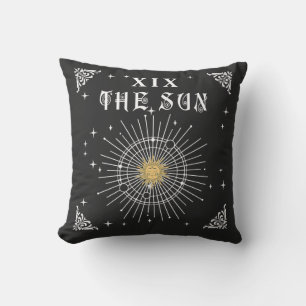 Mystical W Fortune Tarot The Sun Halloween Gothic Cushion