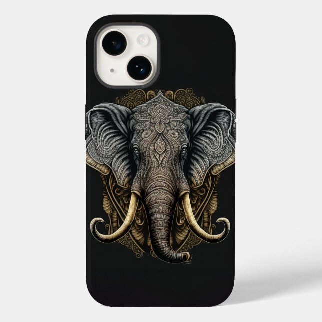 Mystical Watercolor Elephant Phone Case (Back)
