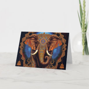 Mystical Watercolor Elephant Thank You Card