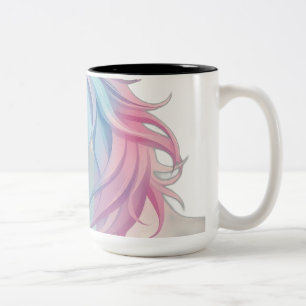 Mystical Watercolor Unicorn Two-Tone Coffee Mug