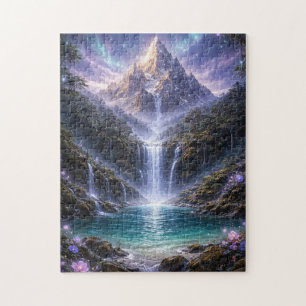 Mystical Waterfalls and Glowing Mountain Jigsaw Puzzle