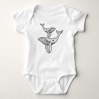 Mystical Whales Baby Bodysuit