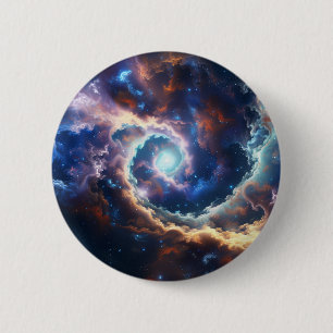 Mystical Whirlpool in the Starry Skies 6 Cm Round Badge