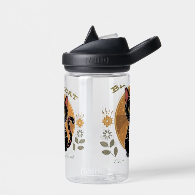 Mystical Whiskers Water Bottle (Left)