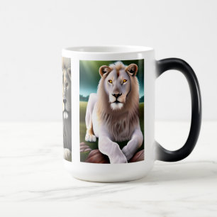 Mystical White Lion AI Art Magic Mug