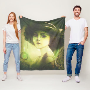 Mystical Willow Tree Fairy Fantasy Art Fleece Blanket