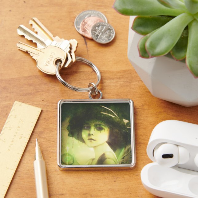 Mystical Willow Tree Fairy Fantasy Art Key Ring (Desk)