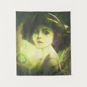 Mystical Willow Tree Fairy Fantasy Art Tapestry