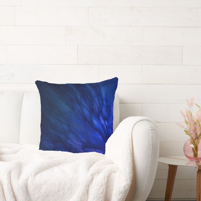 Mystical Wings with Deep Blue Feathers Cushion (Couch)