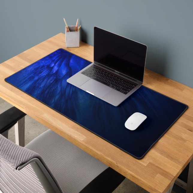 Mystical Wings with Deep Blue Feathers Desk Mat (Office 2)