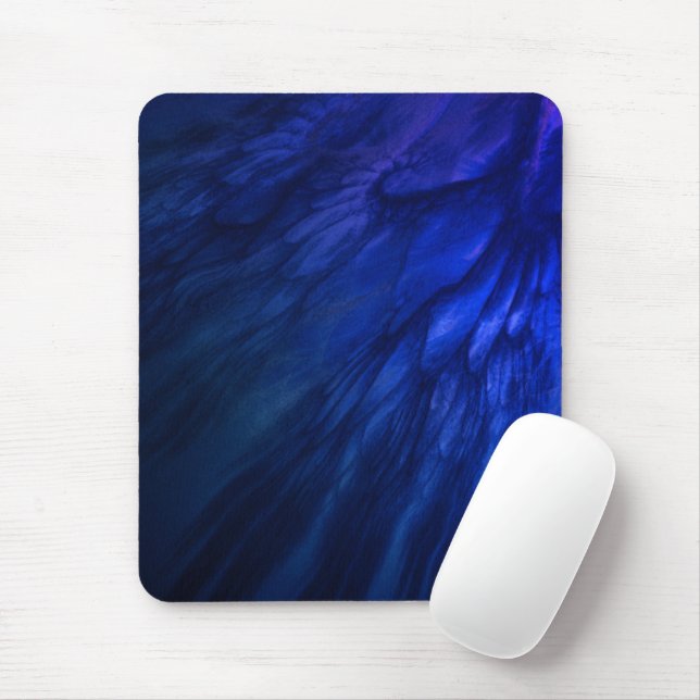 Mystical Wings with Deep Blue Feathers Mouse Pad (With Mouse)