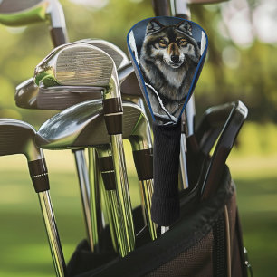 Mystical Winter Alpha Wolf Birch Forest Wildlife Golf Head Cover