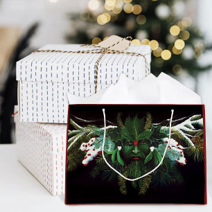 Mystical Winter Fantasy Green Man Celtic Pagan Large Gift Bag