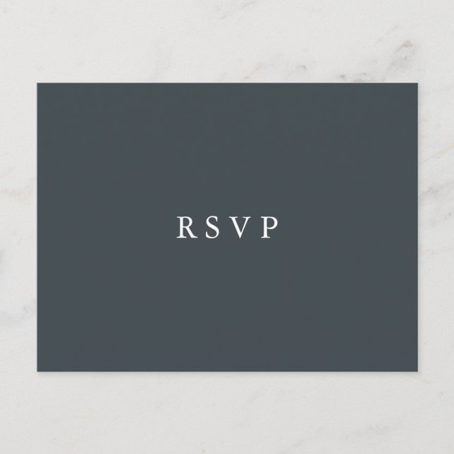 Mystical Winter | Floral Wedding  RSVP MEAL CHOICE Invitation Postcard (Front)