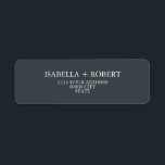 Mystical Winter |  Wedding Classic Return Address Label<br><div class="desc">Designed to match our Mystical Winter collection,  this return label feature your names and address  on a elegant blue grey background.

This design is part of a collection,  please visit our store for matching items.
 For custom request please contact us at citronelladesign@gmail.com</div>