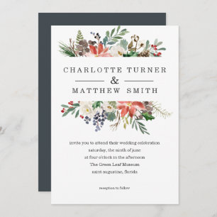 Mystical Winter Wedding Invitation